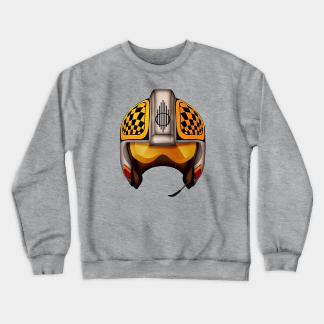 Mustache Friend in SPAAACE Crewneck Sweatshirt by DavidWhaleDesigns